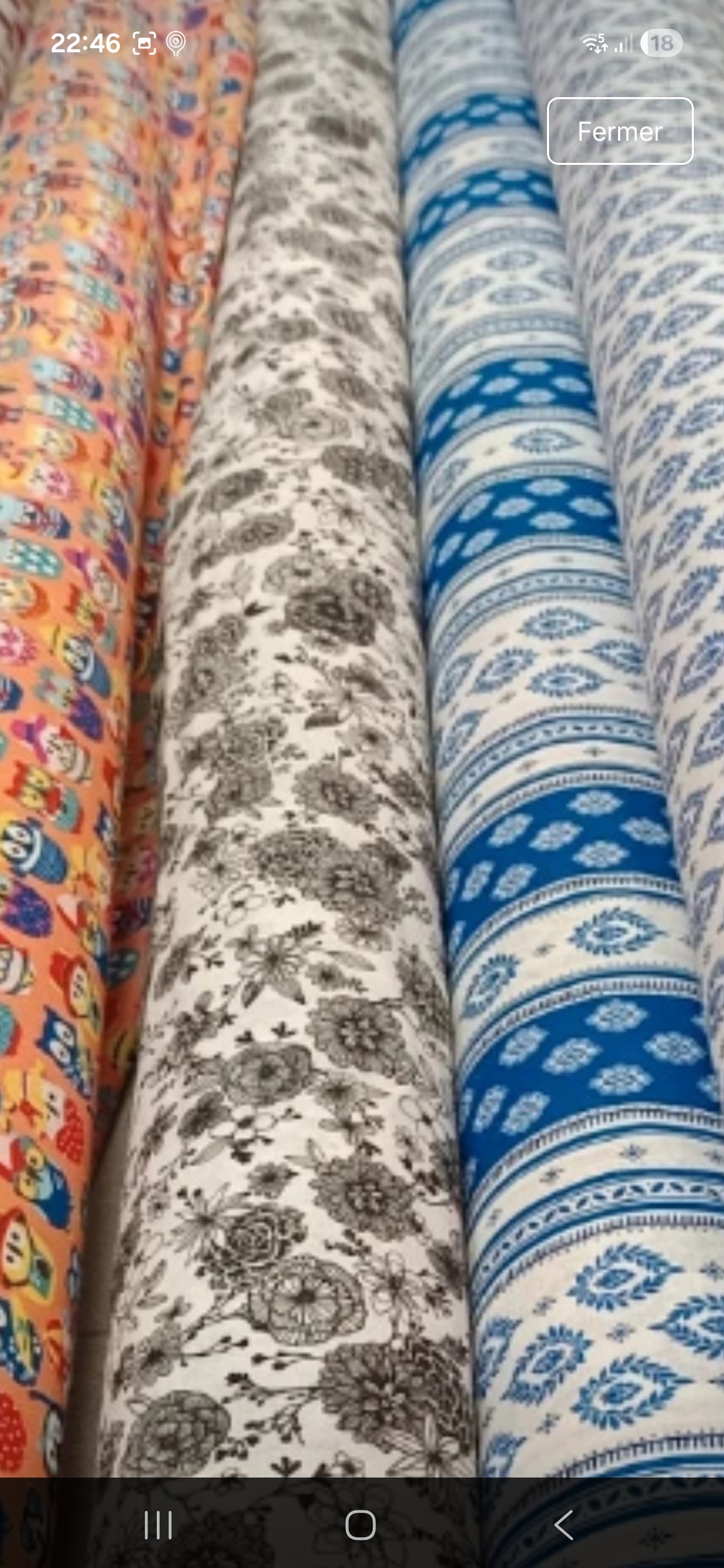 Tissus coton 160cm de laize 